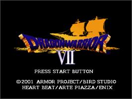 Title screen of Dragon Warrior 7 on the Sony Playstation.