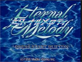 Title screen of Eternal Melody on the Sony Playstation.