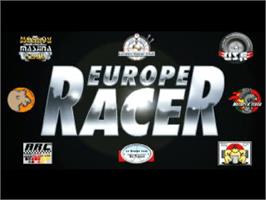 Title screen of Europe Racer on the Sony Playstation.