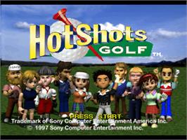 Title screen of Everybody's Golf on the Sony Playstation.