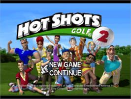 Title screen of Everybody's Golf 2 on the Sony Playstation.