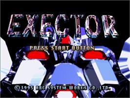 Title screen of Exector on the Sony Playstation.