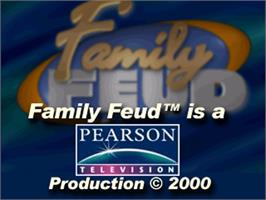 Title screen of Family Feud on the Sony Playstation.