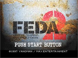 Title screen of Feda 2 - White Surge The Platoon on the Sony Playstation.