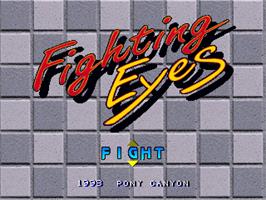 Title screen of Fighting Eyes on the Sony Playstation.