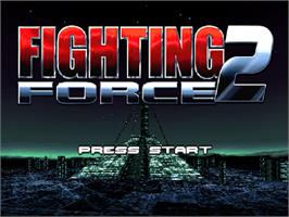 Title screen of Fighting Force 2 on the Sony Playstation.