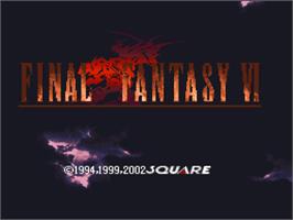 Title screen of Final Fantasy 6 on the Sony Playstation.