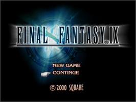 Title screen of Final Fantasy 9 on the Sony Playstation.