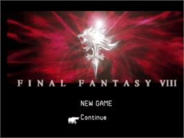 Title screen of Final Fantasy VIII on the Sony Playstation.