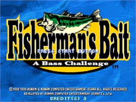 Title screen of Fisherman's Bait: A Bass Challenge on the Sony Playstation.