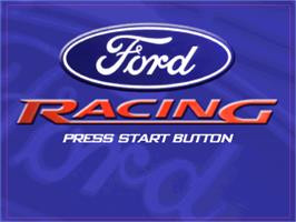 Title screen of Ford Racing on the Sony Playstation.