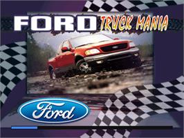 Title screen of Ford Truck Mania on the Sony Playstation.