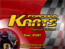 Title screen of Formula Karts: Special Edition on the Sony Playstation.