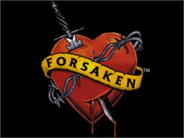 Title screen of Forsaken on the Sony Playstation.