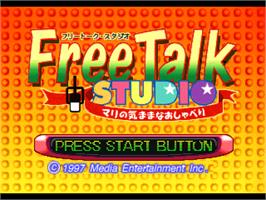Title screen of Free Talk Studio - Mari No Kimamana Oshaberi on the Sony Playstation.