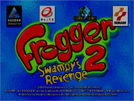Title screen of Frogger 2 - Swampy's Revenge on the Sony Playstation.