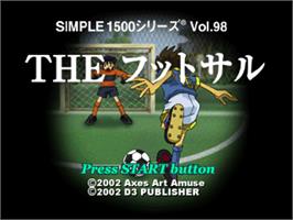 Title screen of Futsal (simple 1500 Series), The on the Sony Playstation.
