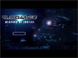 Title screen of G-police - Weapons Of Justice on the Sony Playstation.