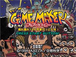 Title screen of Game Maker, The on the Sony Playstation.