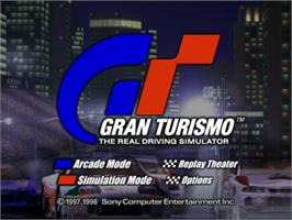 Title screen of Gran Turismo on the Sony Playstation.