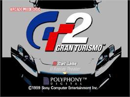 Title screen of Gran Turismo 2 (simulation Mode) on the Sony Playstation.