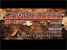 Title screen of Growlanser on the Sony Playstation.