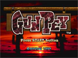 Title screen of Gunpey on the Sony Playstation.