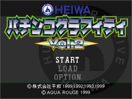 Title screen of Heiwa Pachinko Graffiti Vol. 2 on the Sony Playstation.