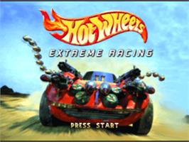 Title screen of Hot Wheels: Extreme Racing on the Sony Playstation.
