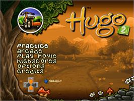 Title screen of Hugo 2 on the Sony Playstation.