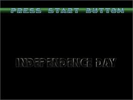 Title screen of Independance Day on the Sony Playstation.