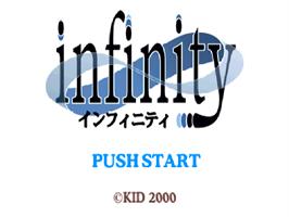 Title screen of Infinity on the Sony Playstation.