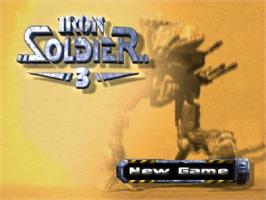 Title screen of Iron Soldier 3 on the Sony Playstation.