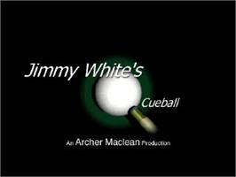 Title screen of Jimmy White's 2 - Cueball on the Sony Playstation.