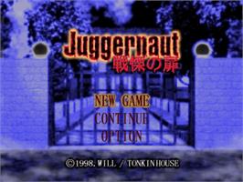 Title screen of Juggernaut on the Sony Playstation.