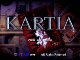 Title screen of Kartia: The Word of Fate on the Sony Playstation.