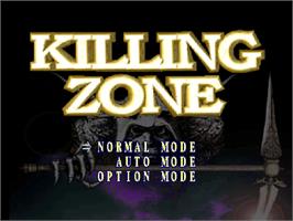 Title screen of Killing Zone on the Sony Playstation.
