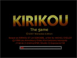 Title screen of Kirikou on the Sony Playstation.