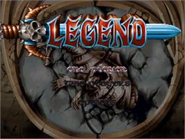 Title screen of Legend on the Sony Playstation.