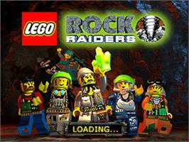 Title screen of Lego Rock Raiders on the Sony Playstation.