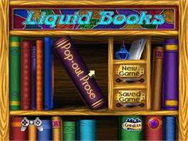 Title screen of Lightspan - Liquid Books 5 - Pop-0ut Prose on the Sony Playstation.