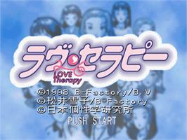 Title screen of Love Therapy on the Sony Playstation.