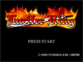 Title screen of Lucifer Ring on the Sony Playstation.