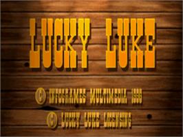 Title screen of Lucky Luke: On the Dalton's Trail on the Sony Playstation.