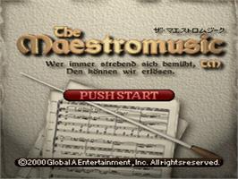Title screen of Maestromusic, The on the Sony Playstation.