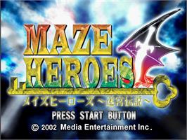 Title screen of Maze Heroes - Meikyuu Densetsu on the Sony Playstation.