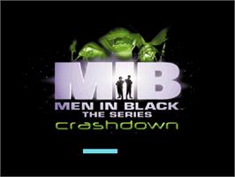 Title screen of Men In Black - The Series - Crashdown on the Sony Playstation.