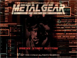 Title screen of Metal Gear Solid on the Sony Playstation.
