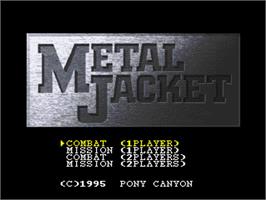 Title screen of Metal Jacket on the Sony Playstation.