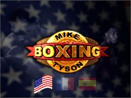 Title screen of Mike Tyson Boxing on the Sony Playstation.